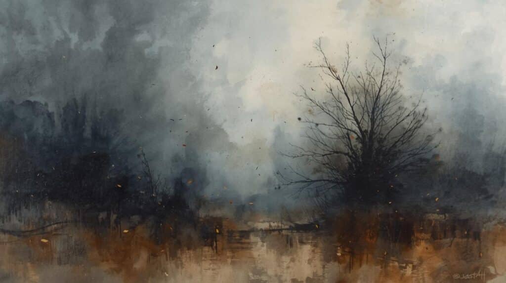 painting of a dark gloomy day that can cause seasonal affective disorder